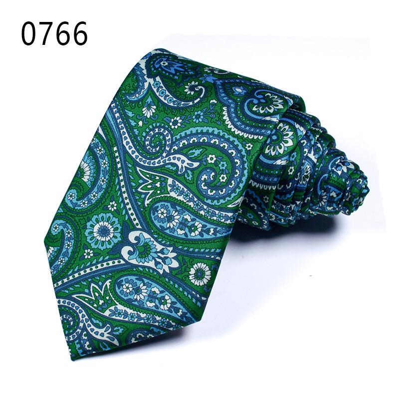 Cravată cu flori de caju Mătase imitație Cravată pentru bărbați Mătase poliester Cravată imprimată