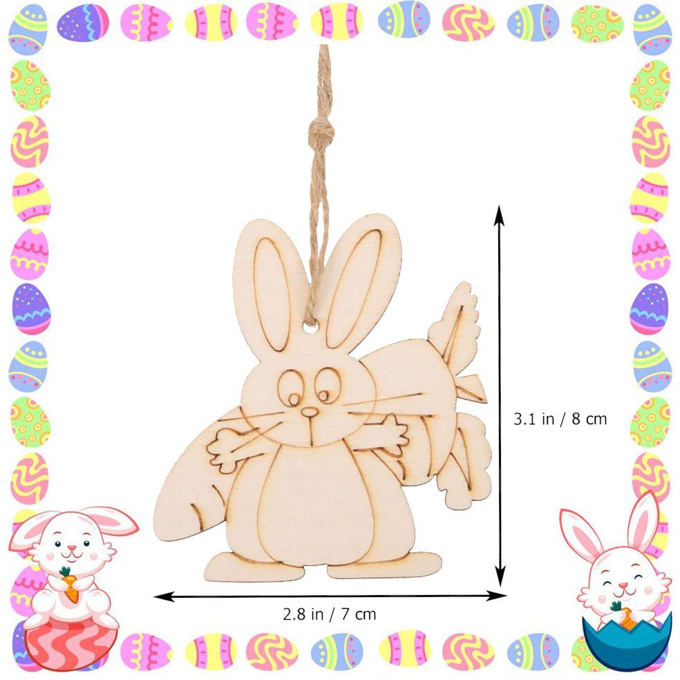 10pcs Wood DIY Craft Cutout Wooden Slices Embellishments with Hole Hemp Ropes Wood Tag for Wedding Birthday Christmas Decoration