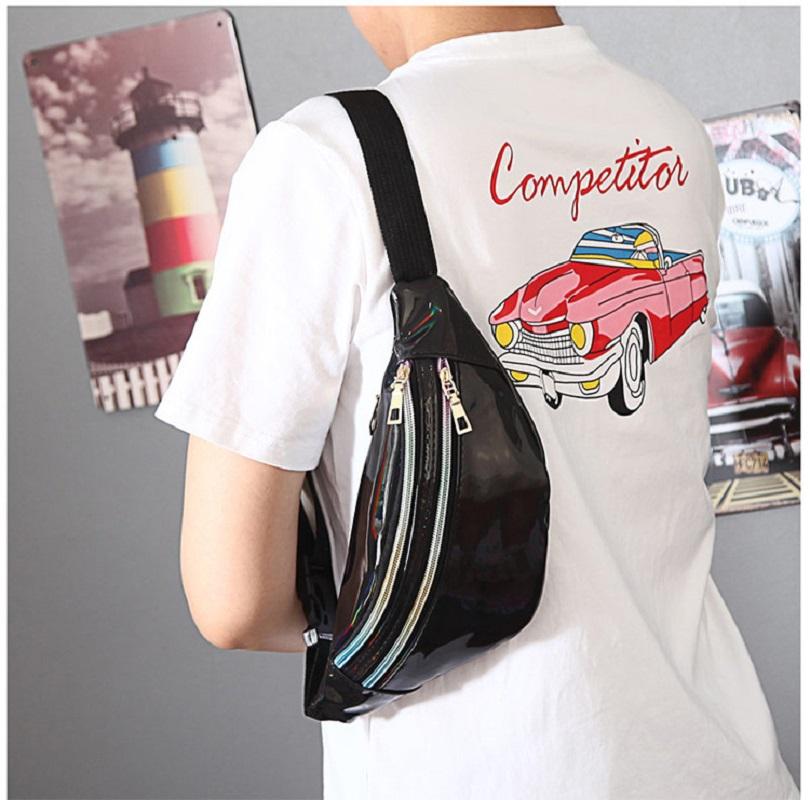 Laser Fanny Pack Belt Bag for Women Cross Body Womens Crossbody Bags Waist Bag Fashion Waist Pack Bum Bag Hiking Running Travel