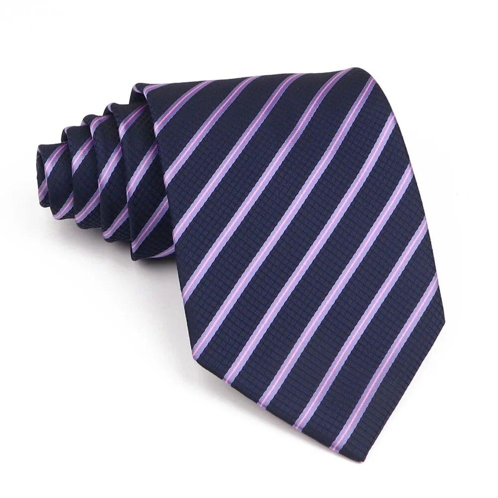 Lüks erkek Kravat 9 CM Geniş Çizgili Nokta Kravat Günlük Giyim Düğün Ofis Partisi