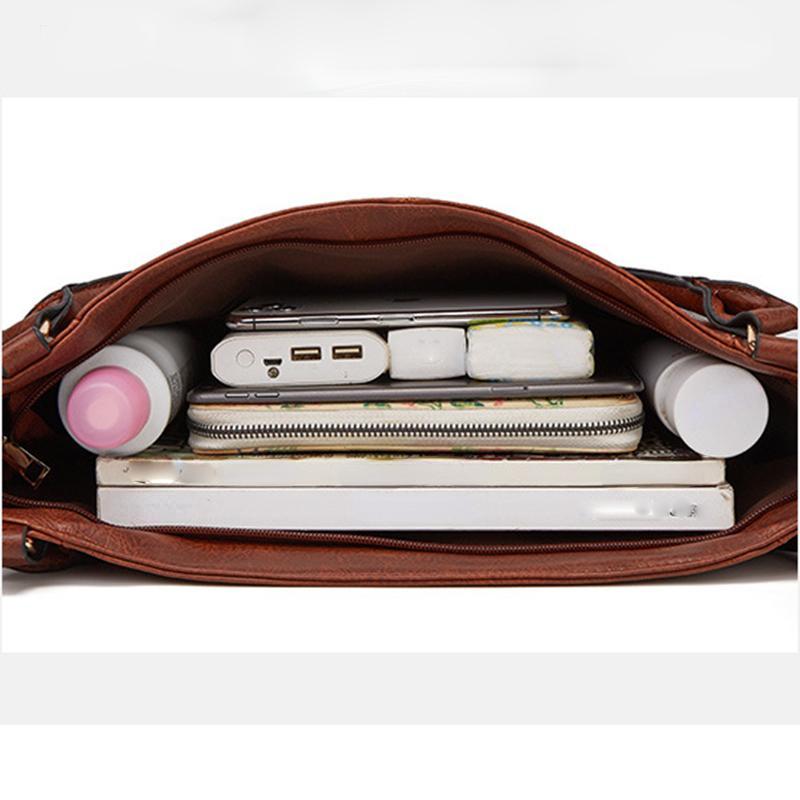 Fashion Women's Soft Leather Large-capacity Shoulder Handbags Hobo Bags Tote Bag