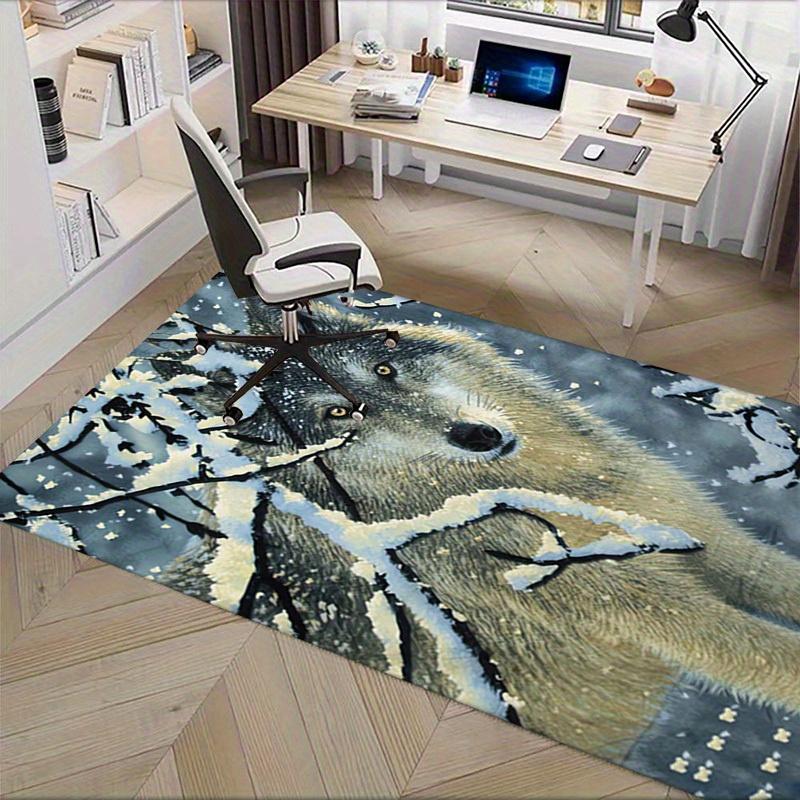 Office Carpet Winter Wolf Design, Sofa Rug, Chair Mat Protection