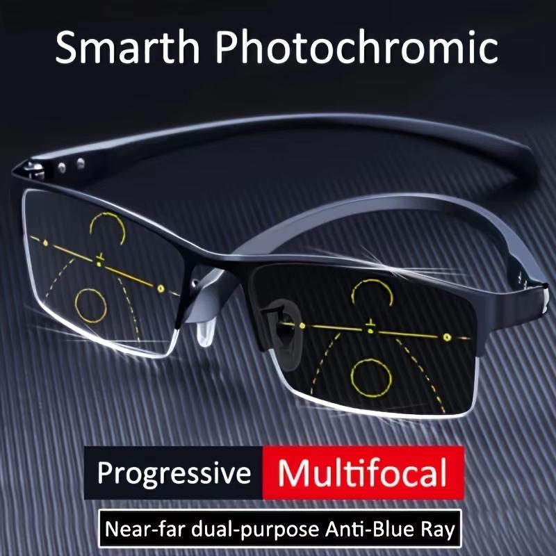 

TR90 Flexible temple Photochromic Progressive Reading Glasses Men Hyperopia Presbyopia diopters Outdoor Presbyopia Lens Eyewears +100 чёрный