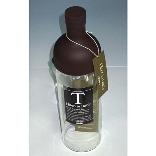 HARIO Filter-in-Bottle, Chocolate Brown, 750ml (FIB-75-CBR), Includes One Spare Filter