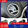 Samolepka na auto 3 ks pro Škoda Rapid Octavia Fabia Laura Superb 1 2 3 Kodiaq Karoq Přední kapota auta Zadní kufr Znak Volant L