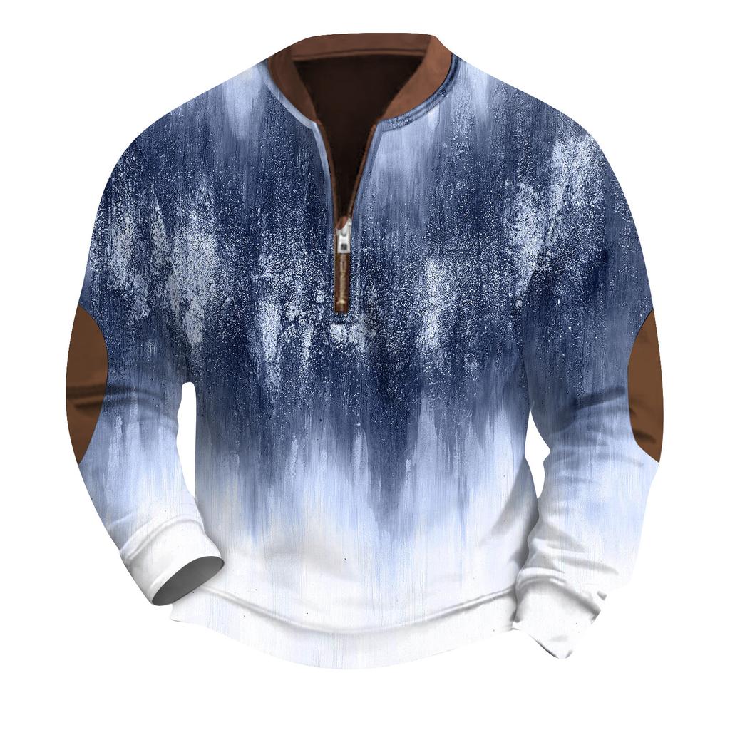 Men's Retro Casual Gradient Printed Sweatshirt