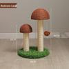 Mushroom Cat Scratching Post: Vertical Claw Sharpener and Multi-Functional Sisal Toy Board.