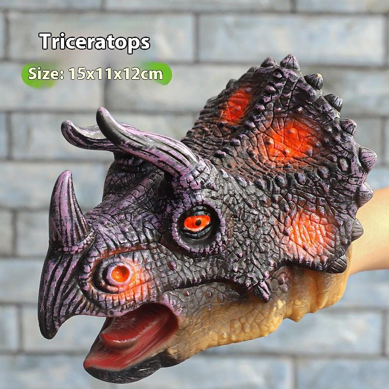 1 Piece T-Rex Dinosaur World Animal Model Action Figures Collection Soft Toys Hand Puppets Dinosaur Head Model Toy For Kids Gift