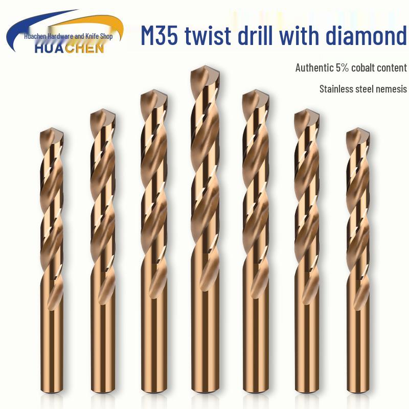 PQT M35 Kobalt Hochhärte Spiralbohrer für Edelstahl, Eisen und Importteile, 2-16mm Zylinderschaft
