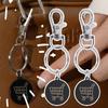 2/6Pcs Trolley Tokens Keychains Universal Small Metal Stainless Steel Portable Shopping Cart Tokens Key Ring Ornament Decoration