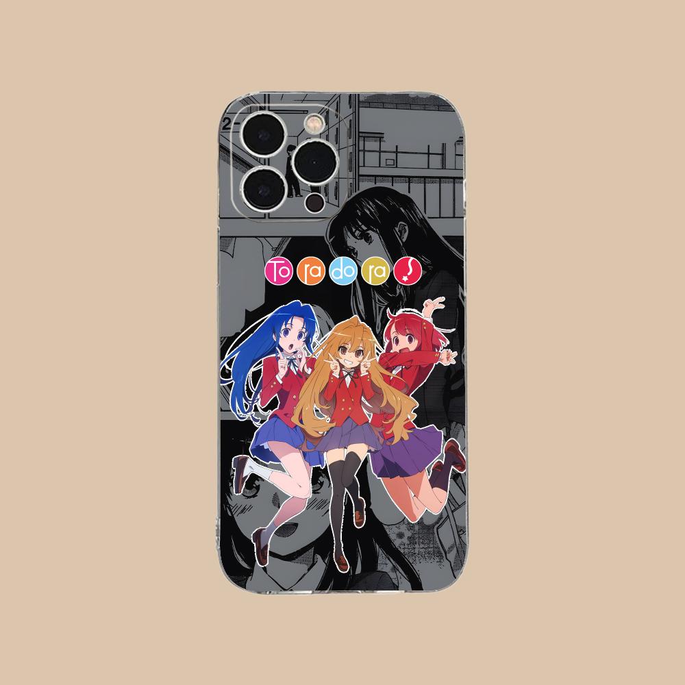 Anime Toradora Mobile Cell Phone Case for iPhone 17 16 15 14 13 12 11 X XR XS Air Pro Max Plus Mini Clear Colorful Cover Luxury
