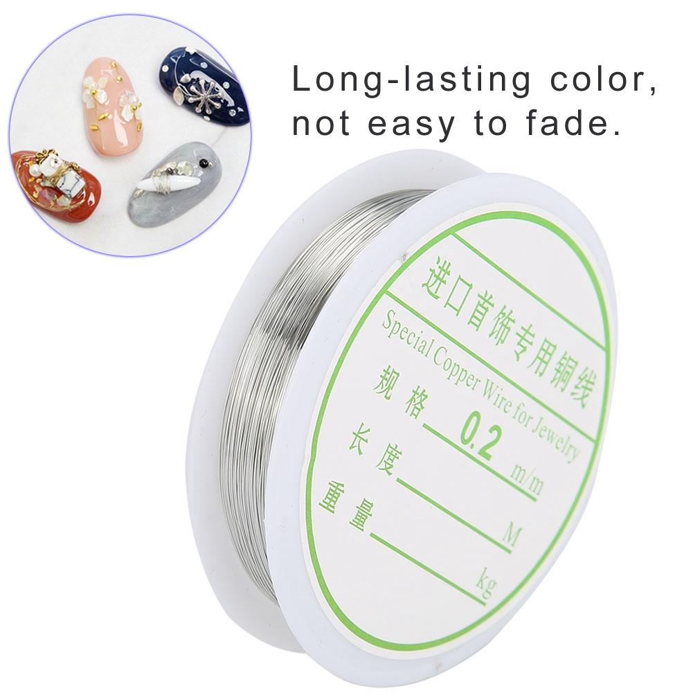 Beads String Jewelry Accessories Nail Art Manicure Metal Copper Wire Thread(Gold)