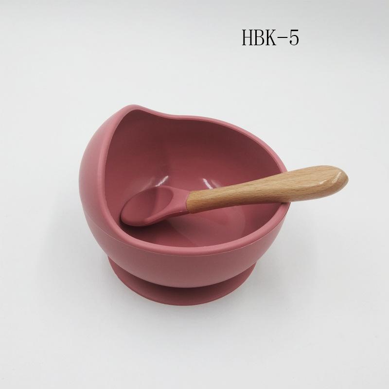 In-Stock Silicone Feeding Set for Infants and Toddlers: Suction Cup Bowl & Spoon