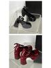 2024 Retro Chunky White Mary Jane Heels: Women's Small-Size Platform for Autumn/Winter