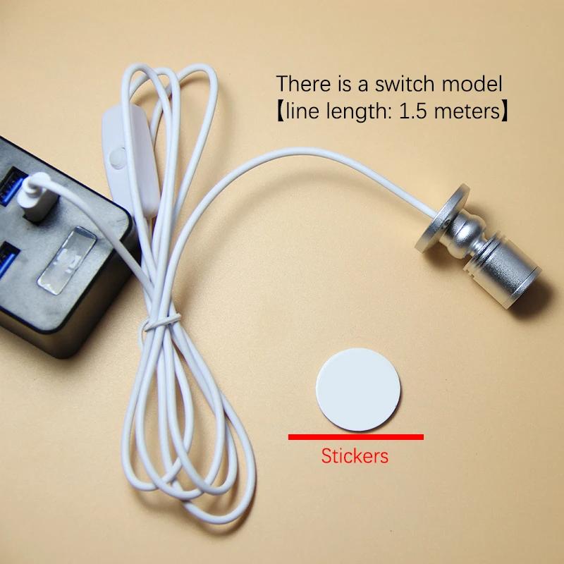 LED USB 5V 3W Led Spot Light Surface Mounted Cabinet Showcase Counter Jewelry Lamp Rotatable Angle Ceiling Mini Spotlight