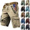 Men's Summer Printed Outdoor Shorts Men's Loose Multi-Pocket Shorts