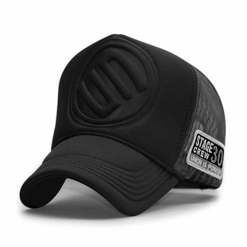 Adult Summer Mesh Trucker Caps Men Hip Hop Punk Rock Snapback Hat Big Head Man Plus Size Baseball Cap 55-60cm 60-63cm