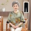 New Summer Chinese-Style Printed Shirt for Elderly Women
