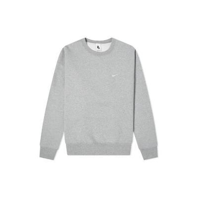 Solo Swoosh Fleece Crew Grey Men Tops CV0554-063