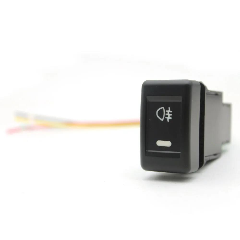 1PC LED DRL Light Radar Power On Off Camera Rearview Mirror Front Rear Fog Lamp Switch Button With Wire For Isuzu KV100 700P