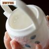 130ml Hand-painted Peony Lifting Beam Teapot Elegant Tea Infuser Pot Tea Brewing Kettle With Filter Tableware Decoration Craft