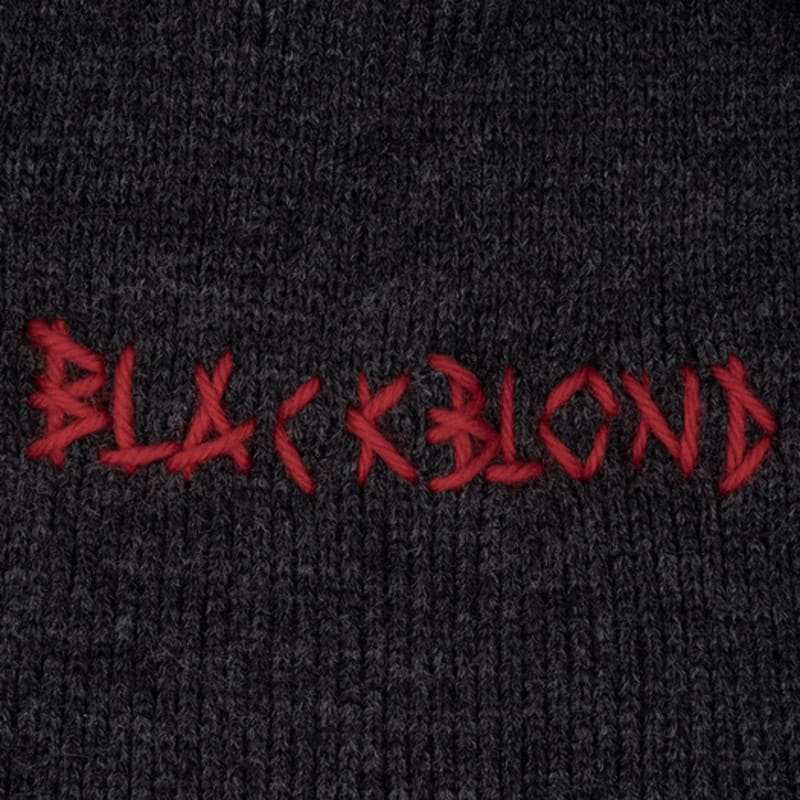 BLACKBLOND BBD Embroth Logo Piercing Beanie (Charcoal)