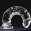 Transparent Glass Dildo, Realistic Penis for Women, Automatic Masturbator Sex Toy, Adult Erotic Product