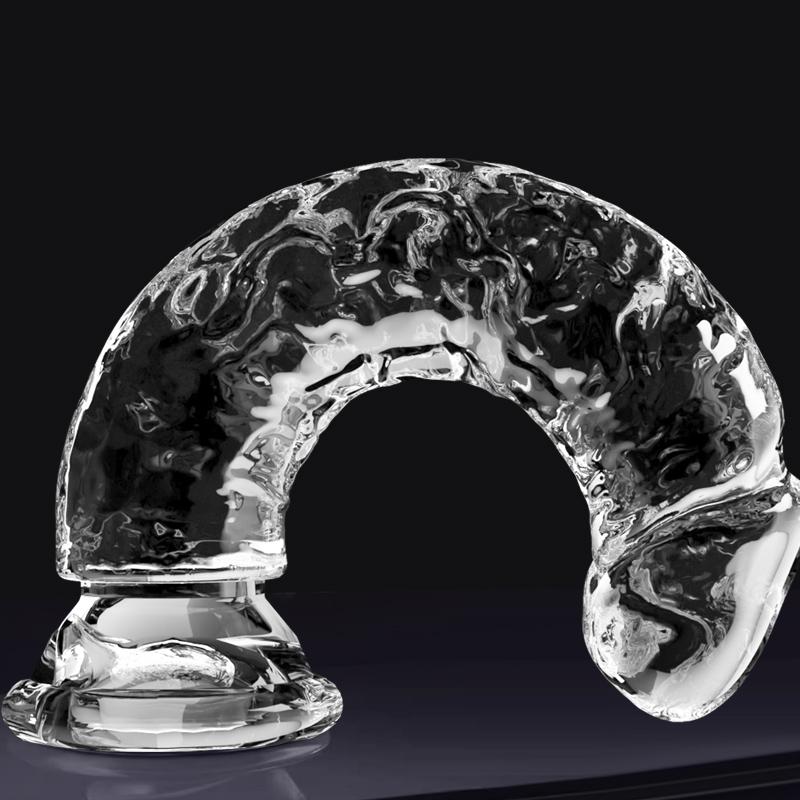 Transparent Glass Dildo, Realistic Penis for Women, Automatic Masturbator Sex Toy, Adult Erotic Product