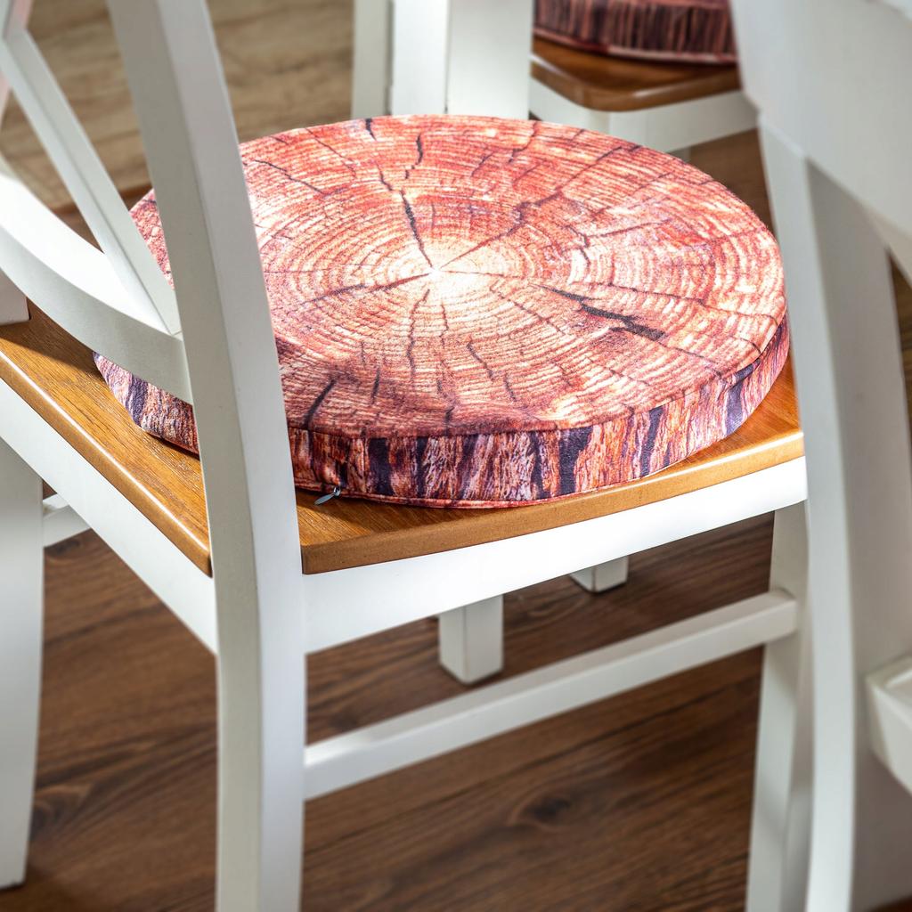 KADAX Kissen für Stuhl Unterlage Sitzkissen Velours 40cm