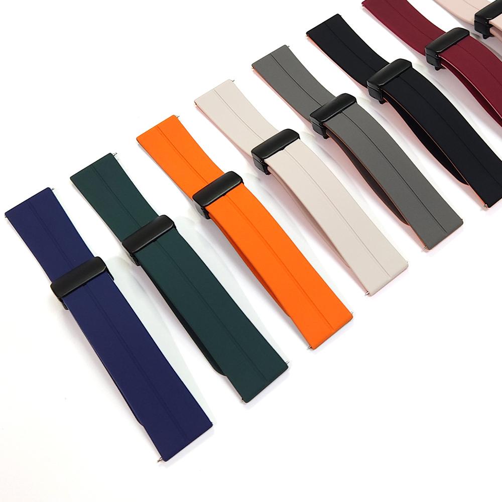 Zweifarbige weiche Silikon-Uhrenarmbänder für Amazfit Cheetah (Quadrat) Magnetischer Schnallenriemen für Amazfit GTR Mini/GTS 2 3 4/Bip 3 Pro