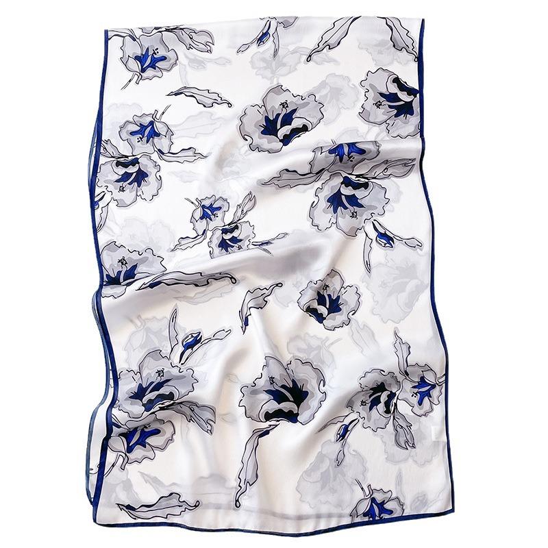 Shawl Silk Scarf Women's Versatile Spring and Autumn Silk Cheongsam with Hangzhou Gift Mother-in-law Gift Long Scarf