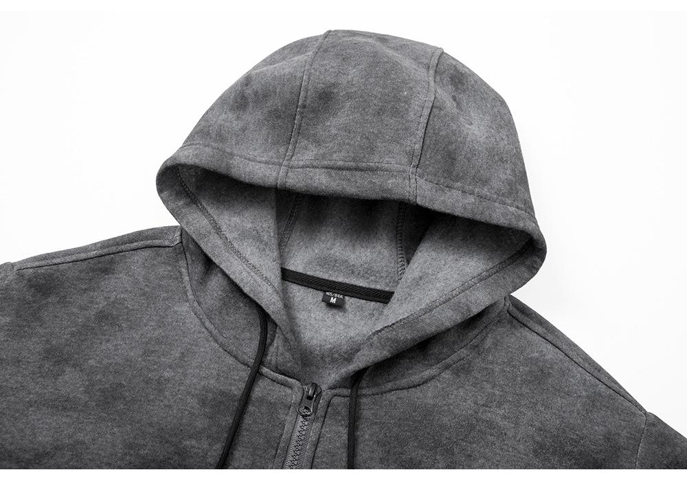 Men's Versatile Zipper Hooded Jacket for Spring & Autumn - Casual Sporty European Size Hoodie Cardigan