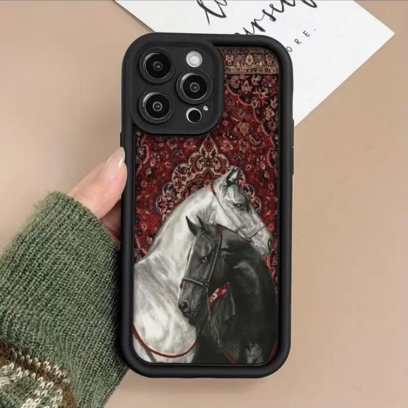 Totem Steed Case for iPhone 13 To 17 Pro Max - Japanese Korean INS Style