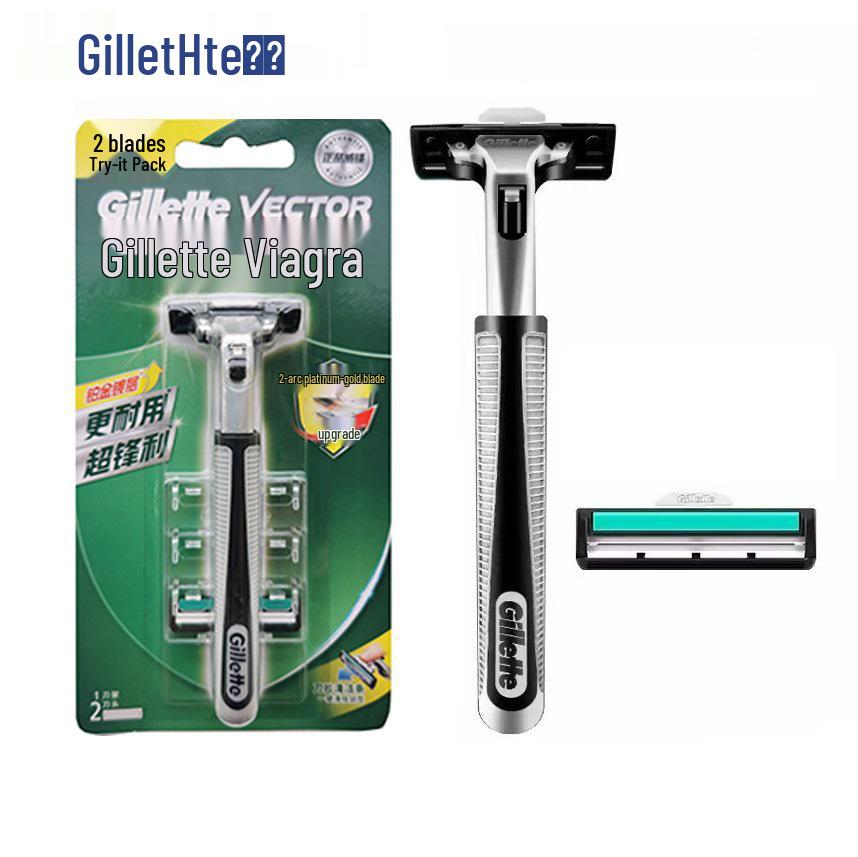 Gillette Venus Men s Manual Shaver: 1 Handle & 2 Rotating Double-Layer Cartridges