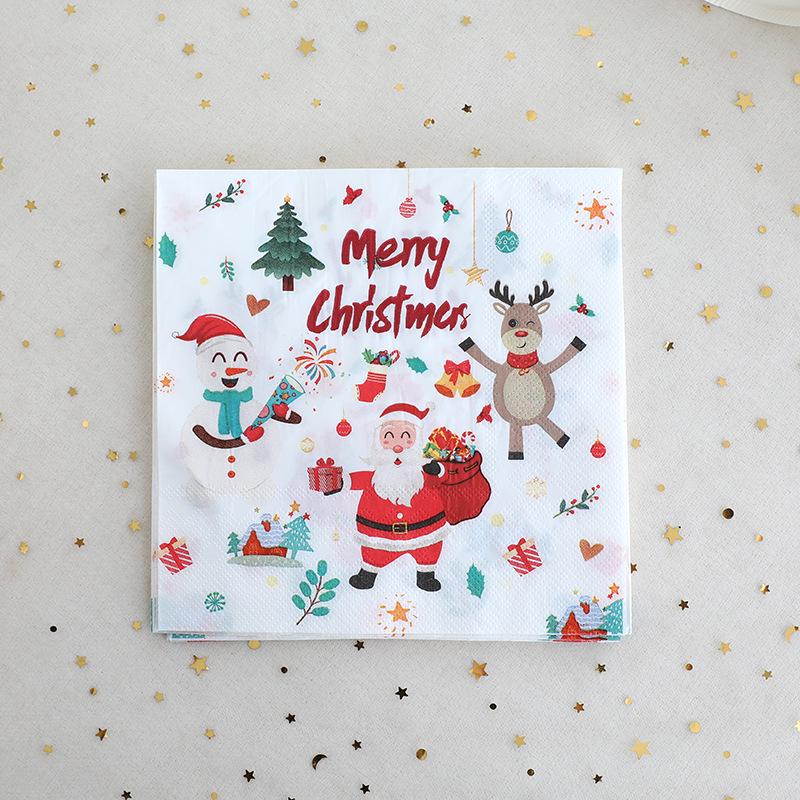 Christmas Party Set: Lace Disposable Plates, Cups, Napkins, and Tablecloths