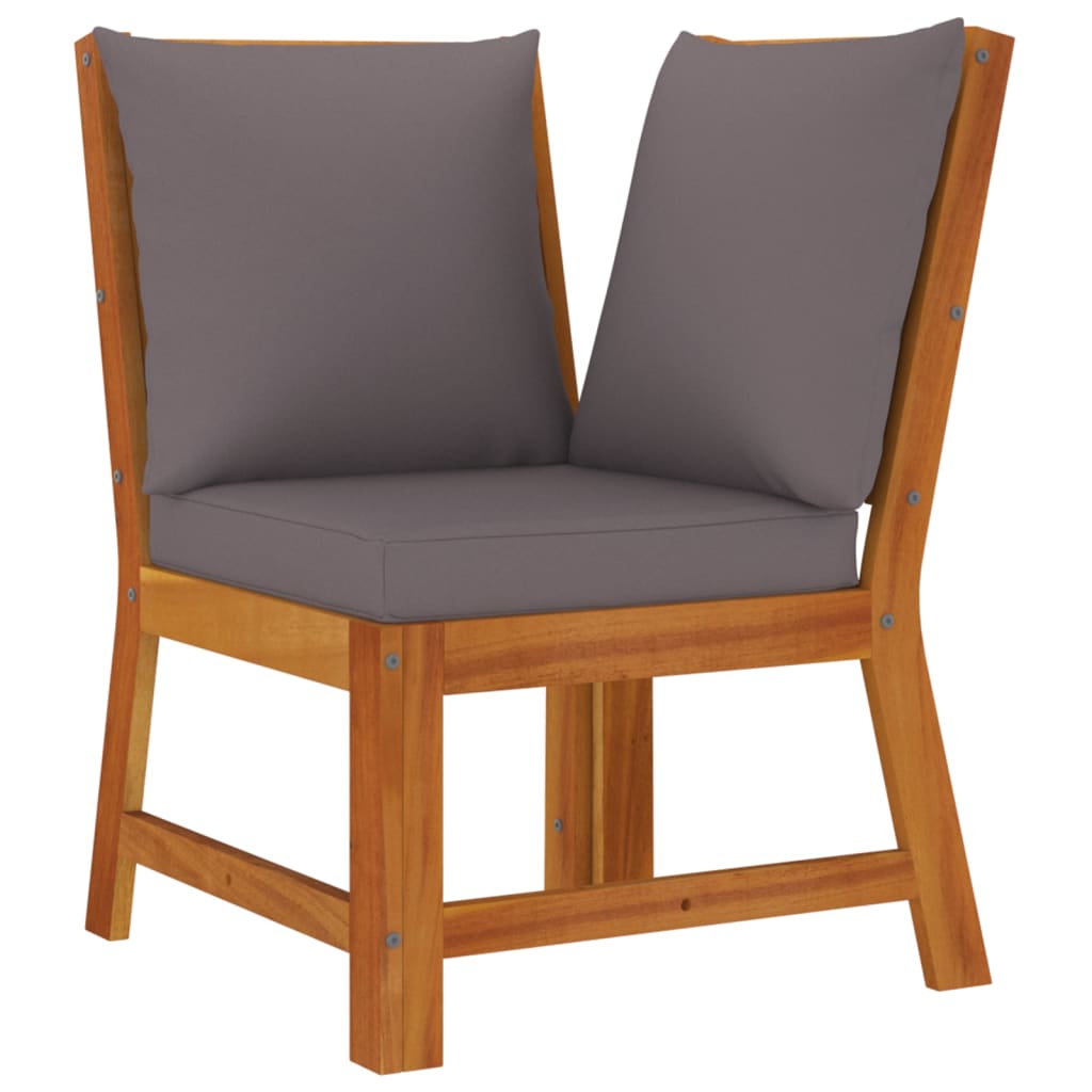 Vidaxl 7-Piece Garden Furniture Set With Cushions, Solid Acacia Wood