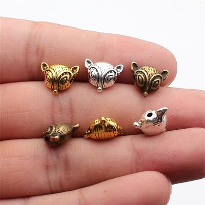 Cuentas Espaciadoras Pequeñas de Animales Mini Aleación de Zinc Bronce Antiguo Fabricación de Joyería Cuentas Separadas Estilo Cuentas Espaciadoras