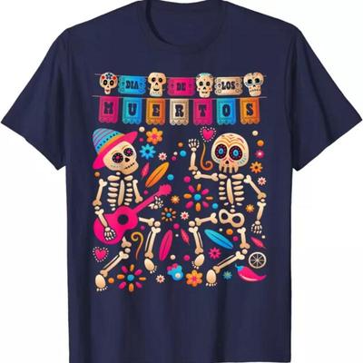 Dia De Los Muertos Day of the Dead Mexican Skeleton T Shirt