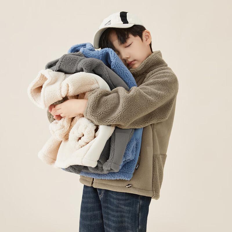 Boys Color-Block Windproof Fleece Jacket 150