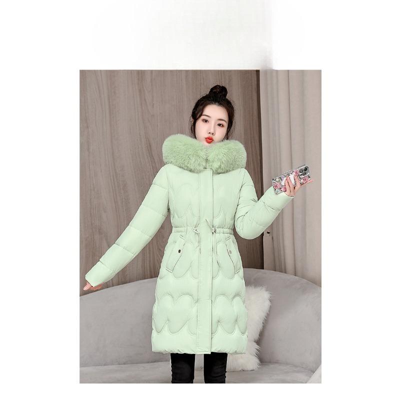 Down Jacket for Women Winter New Style Large Fur Collar Mid-length Thickened Waist Coat
