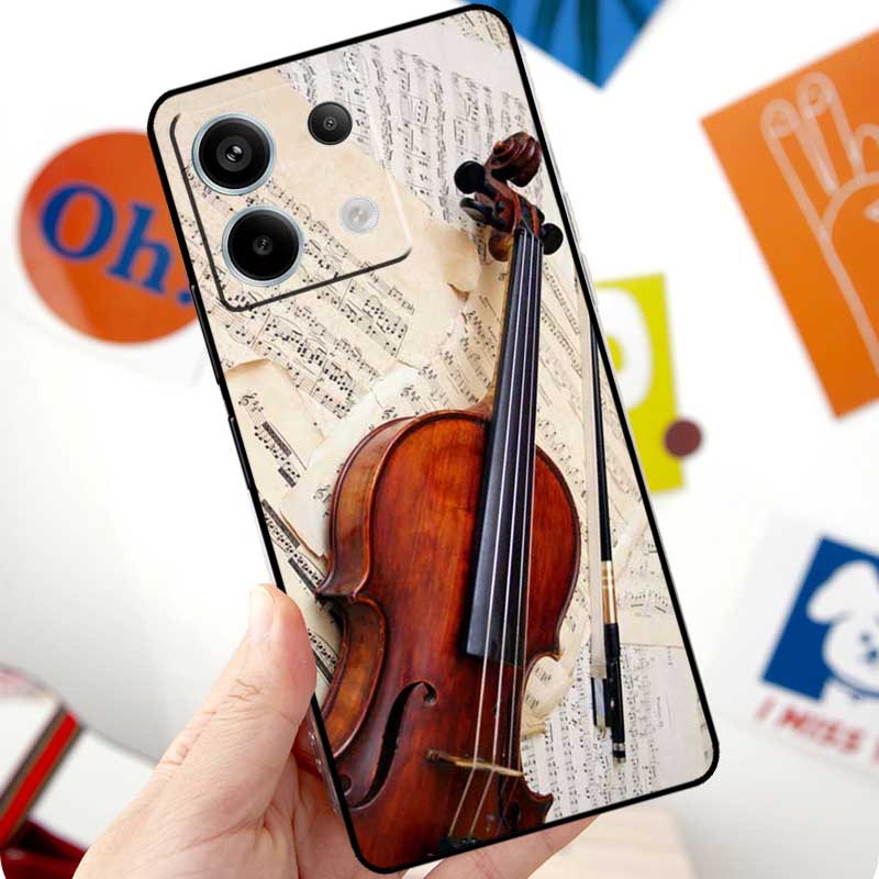 Elegant Violins Bow Sheet Music Funda For Xiaomi Redmi Note 13 10 11 12 14 15 Pro Plus Case For Redmi 15 12C 13C 14C 10C 15C