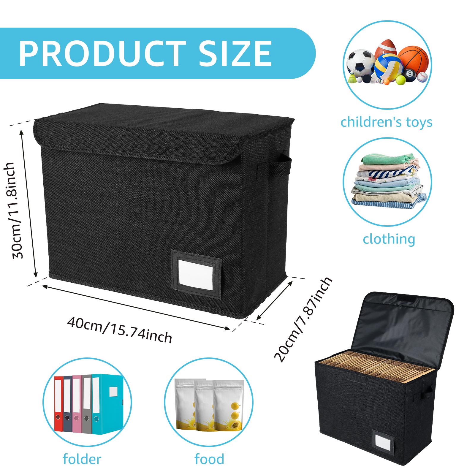 

Foldable Clothing Storage Box Comic Book Storage Bag with Handle Integrated Comic Book Box Multipurpose Organizer for Home чёрный