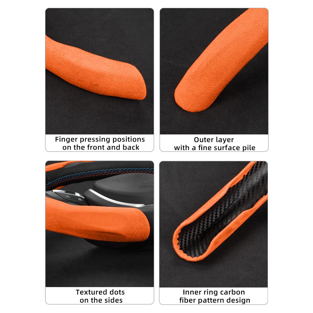 Suitable for Lexus Sports Suede Steering Wheel Cover, Split Snap-On Type, Non-Slip and Durable, for Models Such as Rx Nx Es Gx Lbx Ux Is Rz Lx