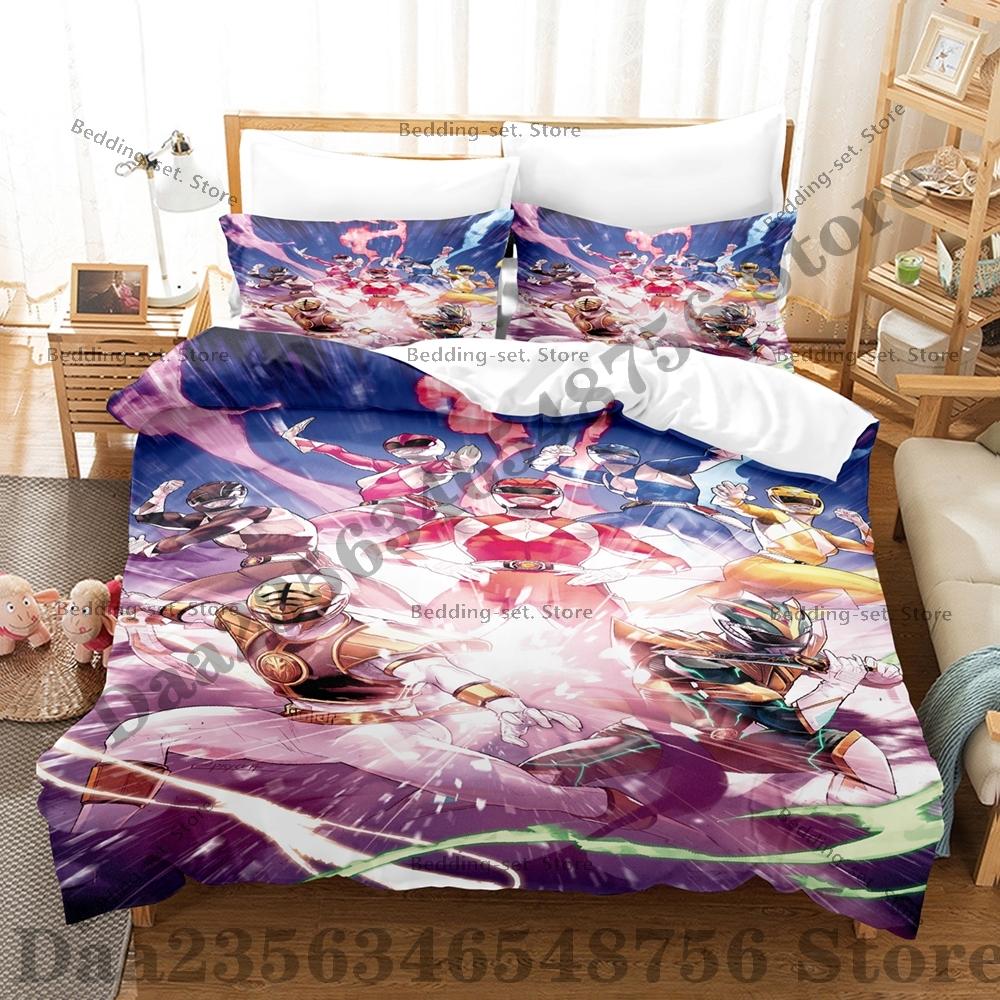 Comforter Personality Mighty Morphin Bedding Set Single Twin Full Queen King Size Bed Set Kids Bedroom s Anime Bed