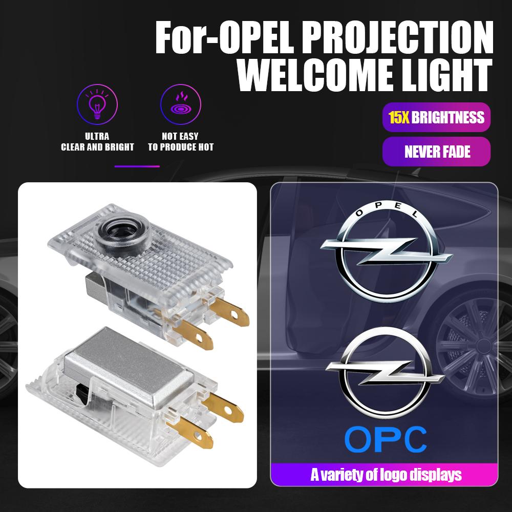2/4Pcs LED Car Door Welcome Lights Ghost Projector Lamps Decoration Auto Exterior Accessories Only Suit For Opel Insignia 2009