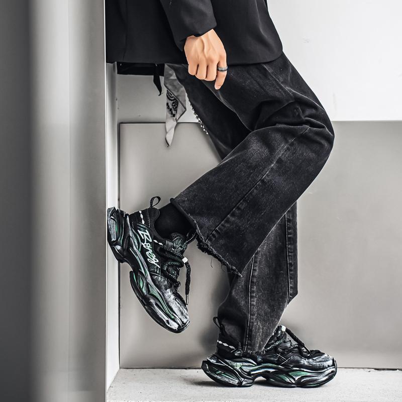 Pantofi Sport Casual de Modă pentru Bărbați, cu Top Jos, Pantofi Sport cu Talpă Groasă Confortabili pentru Studenți, Pantofi de Baschet Clasici Respirabili pentru Băieți