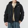 New Balance Solid Color Fleece Lined Casual Outdoor Hooded Multi Pocket Jackets & Coats Men's Black AMJ41327-BK