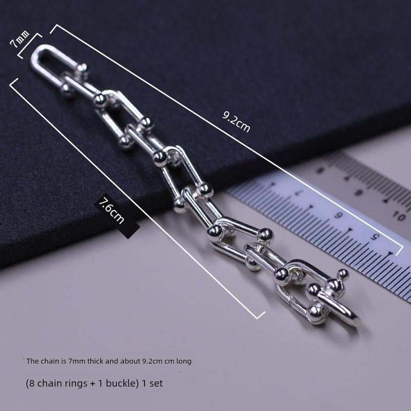 Sterling Silver European and American Trends Boutique Couple U-Shaped Bracelet