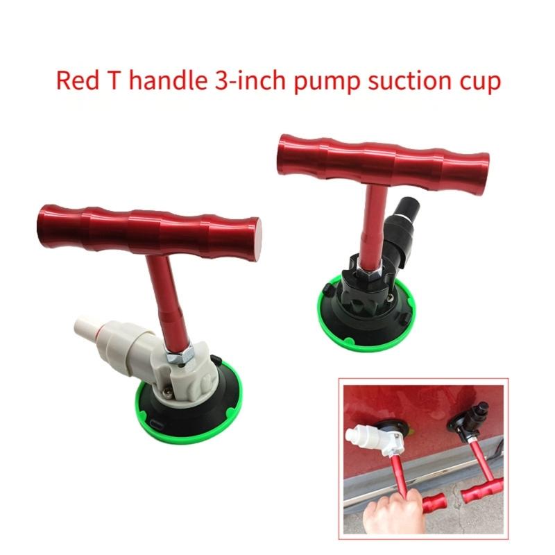 Suction Cup Dents Puller Tool for Dents Removal Featuring Red T Handle for Strong Grip On Multiple Surfaces