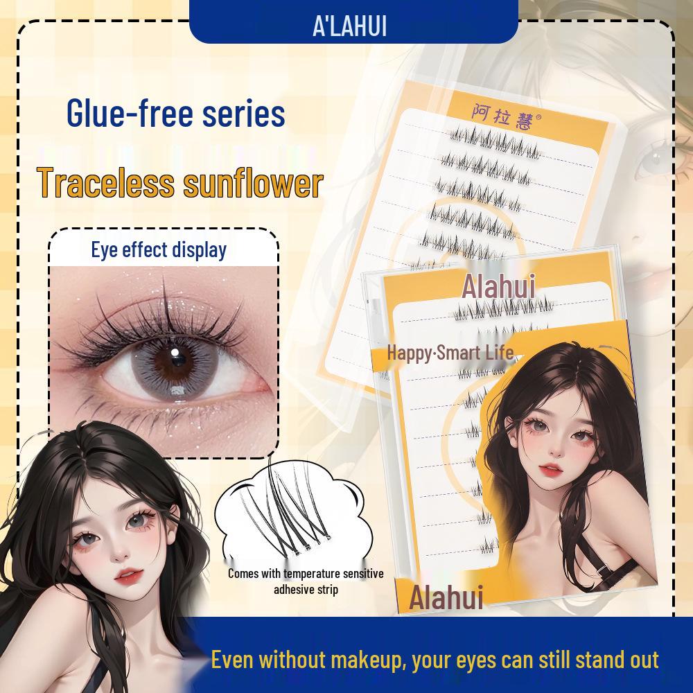 

Natural Fairy False Eyelashes: Large Capacity, No-Glue, 10 Rows for Beginners